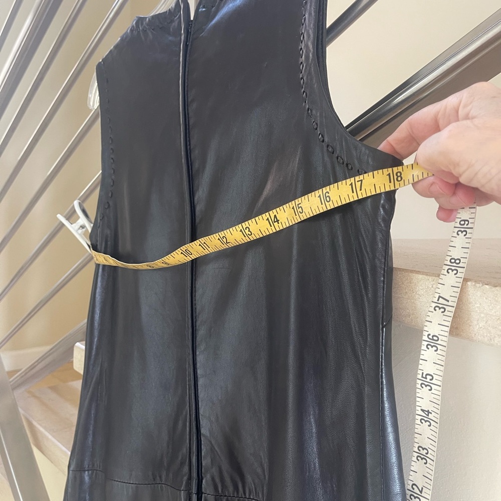 VINTAGE MARC JACOBS BLACK LEATHER DRESS - Picture 8 of 16